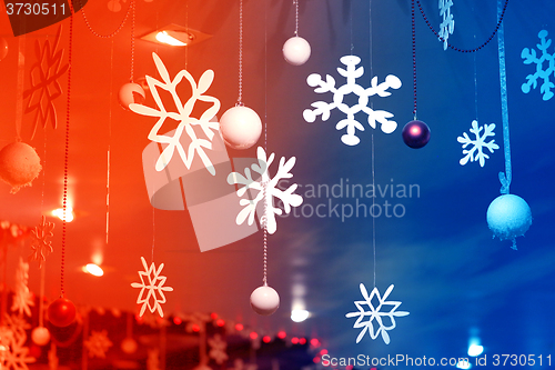 Image of Beautiful white snowflakes