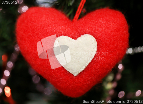 Image of  red heart fabric