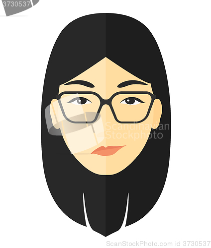 Image of Envious woman in glasses.