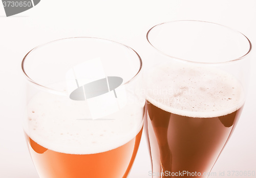 Image of  Two glasses of German beer vintage