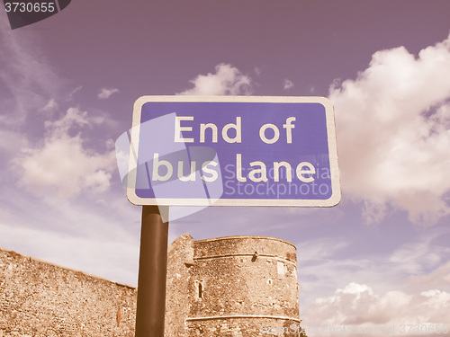 Image of  End of bus lane vintage