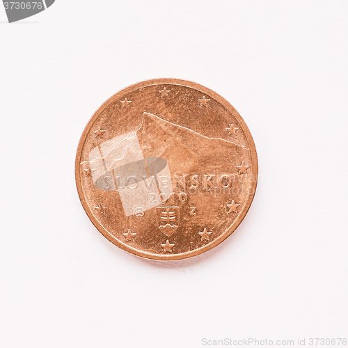 Image of  Slovak 2 cent coin vintage