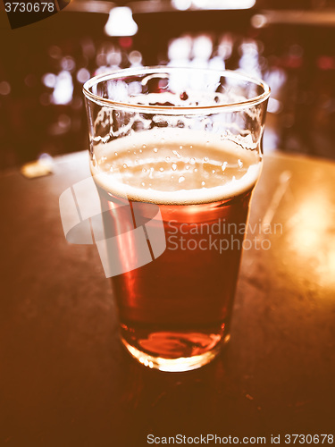 Image of Retro looking Pint of beer