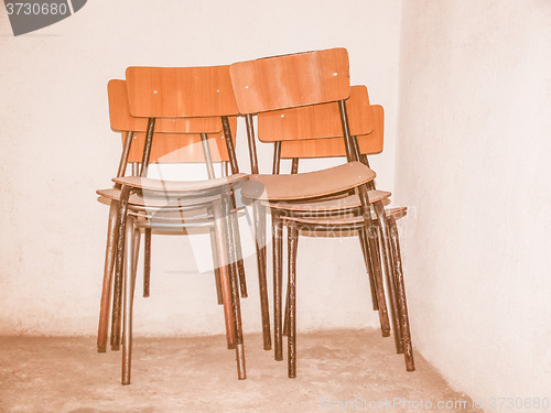 Image of  Piled chairs vintage