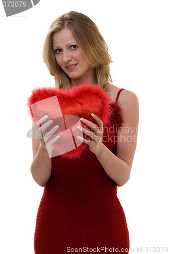 Image of heart in her hands