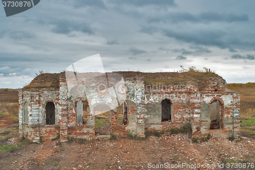 Image of Broken church in Romanovo village. Tyumen region