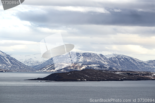 Image of Impressive mountain landscape, North Iceland