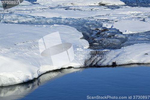 Image of Melting ice at glacier lagoon Jokulsarlon, Iceland