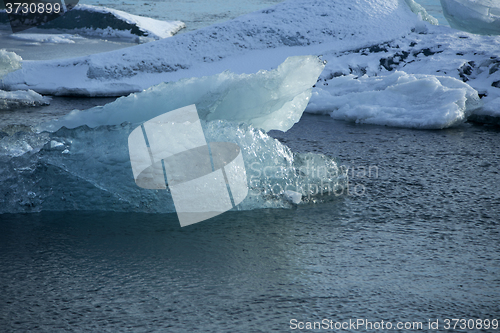 Image of Ice blocks melting at glacier lagoon Jokulsarlon, Iceland