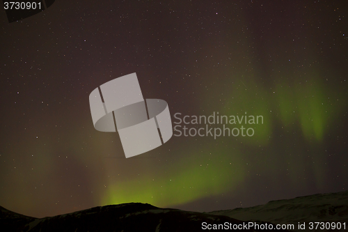 Image of Different colors of northern lights in Iceland