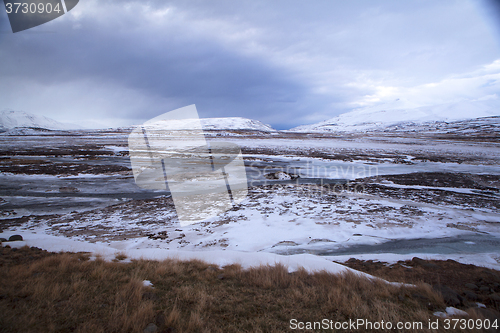 Image of Impressive mountain landscape, North Iceland