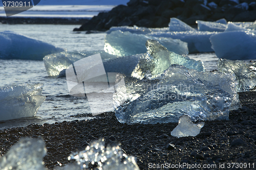 Image of Ice blocks at glacier lagoon Jokulsarlon, Iceland