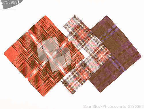 Image of  Tartan fabric sample vintage