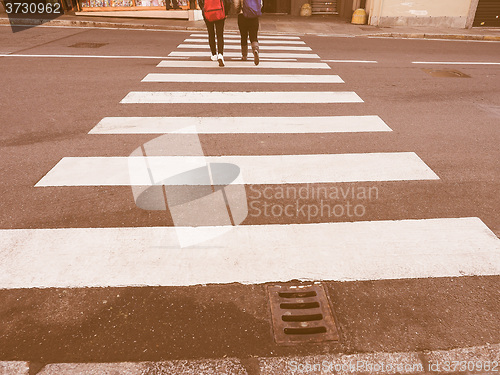 Image of  Zebra crossing sign vintage