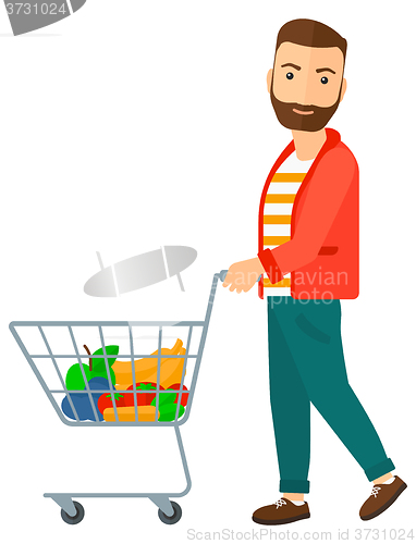 Image of Customer with trolley.