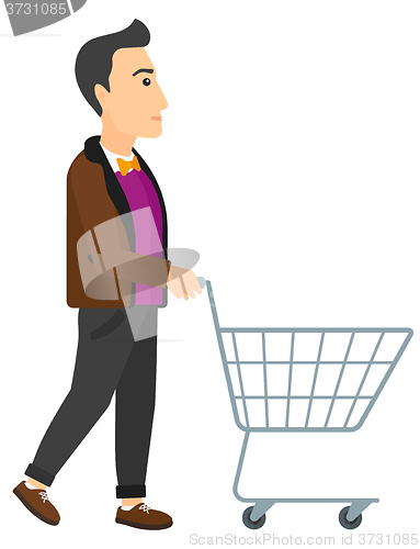 Image of Customer with trolley.