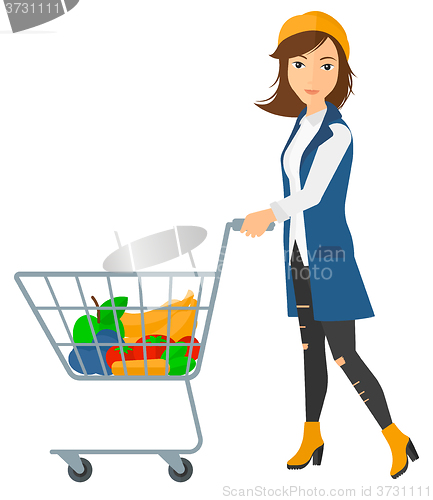 Image of Customer with trolley.