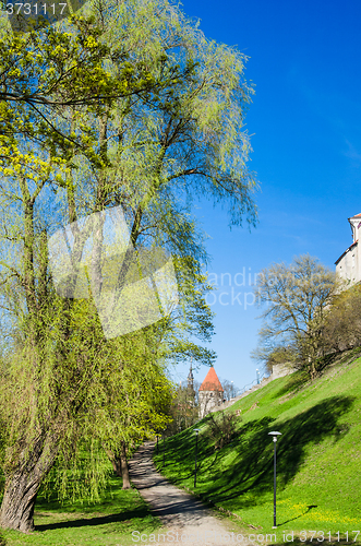 Image of Park in Tallinn, a beautiful spring day