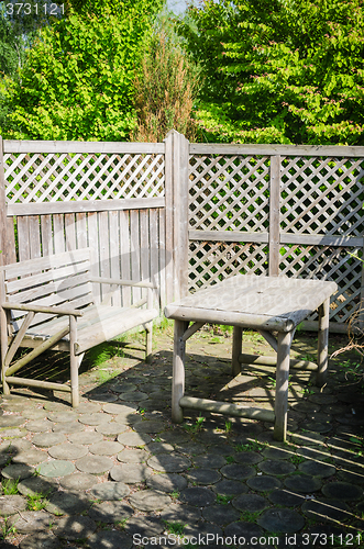 Image of Pergola and a place to relax in the garden