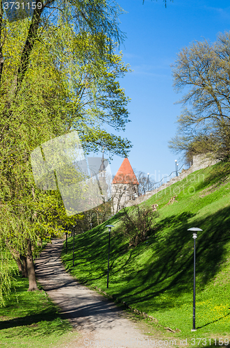 Image of Park in Tallinn, a beautiful spring day