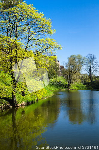 Image of Pond Sneyli in Tallinn, a beautiful spring day
