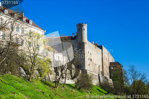 Image of View of the Toompea in Tallinn, a beautiful spring day