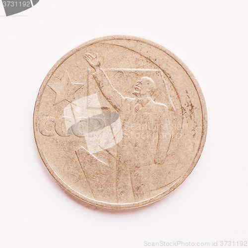 Image of  Vintage Russian ruble coin vintage