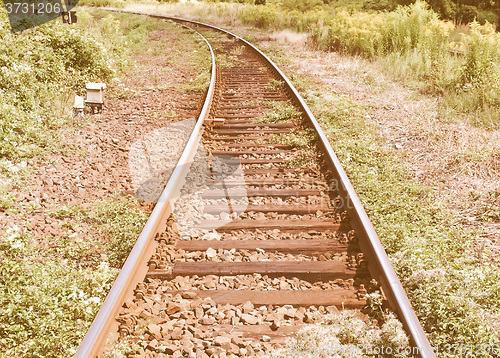 Image of  Railway railroad tracks vintage