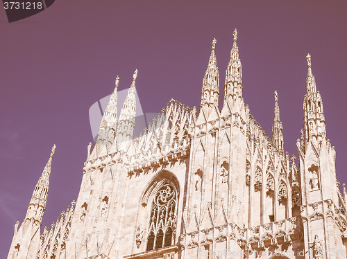 Image of Retro looking Milan Cathedral