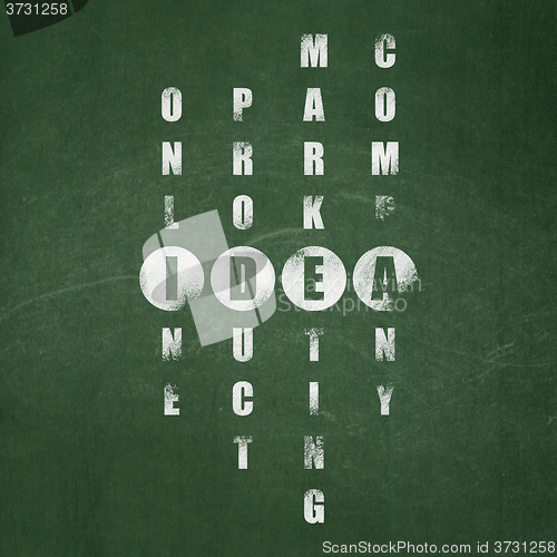Image of Advertising concept: Idea in Crossword Puzzle