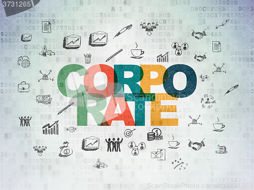 Image of Business concept: Corporate on Digital Paper background