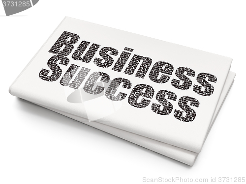 Image of Finance concept: Business Success on Blank Newspaper background