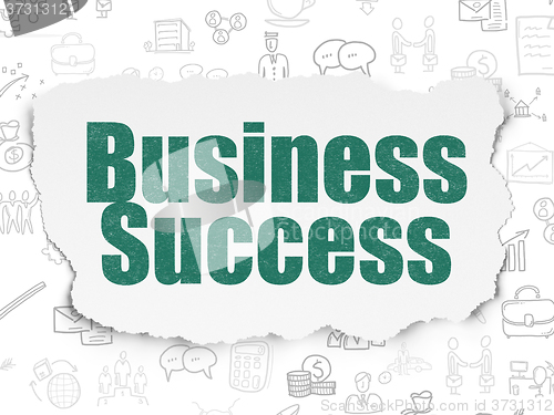 Image of Business concept: Business Success on Torn Paper background