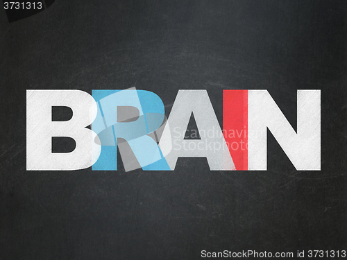 Image of Health concept: Brain on School Board background