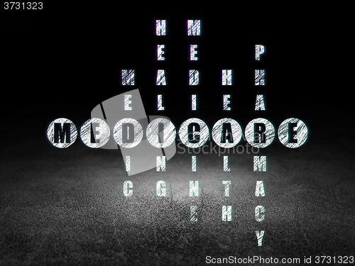 Image of Healthcare concept: Medicare in Crossword Puzzle