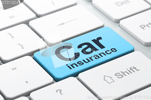 Image of Insurance concept: Car Insurance on computer keyboard background