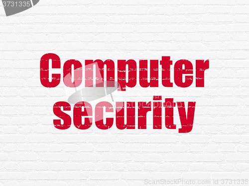 Image of Protection concept: Computer Security on wall background