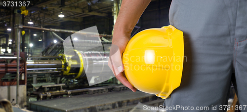 Image of Worker with safety helmet 
