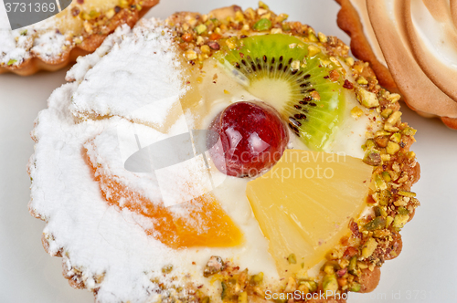 Image of sweet cakes with fruits