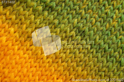 Image of Yellow and green diagonal stockinette stitch background