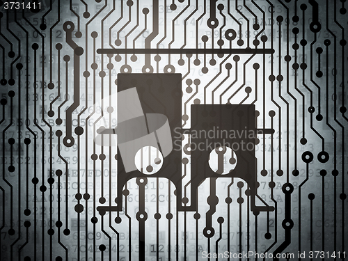 Image of Political concept: circuit board with Election