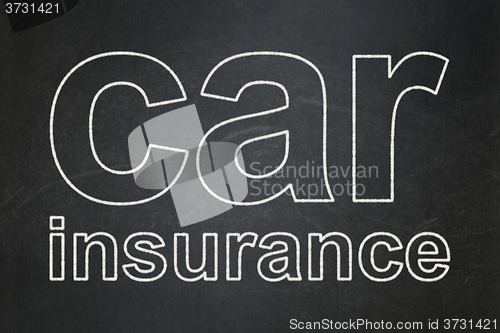 Image of Insurance concept: Car Insurance on chalkboard background