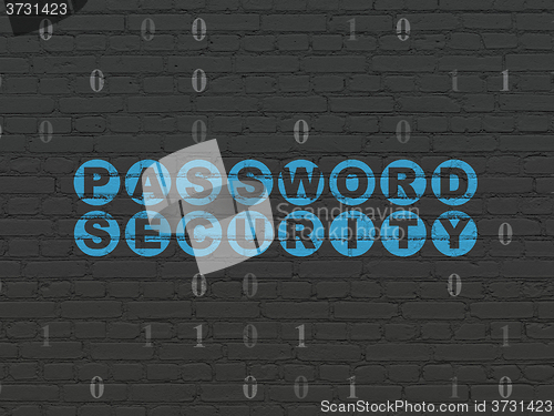 Image of Safety concept: Password Security on wall background