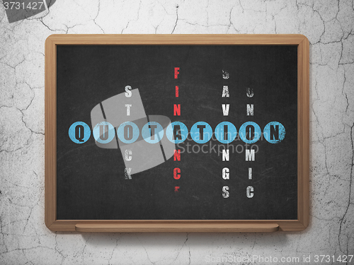 Image of Currency concept: Quotation in Crossword Puzzle