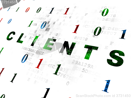 Image of Business concept: Clients on Digital background