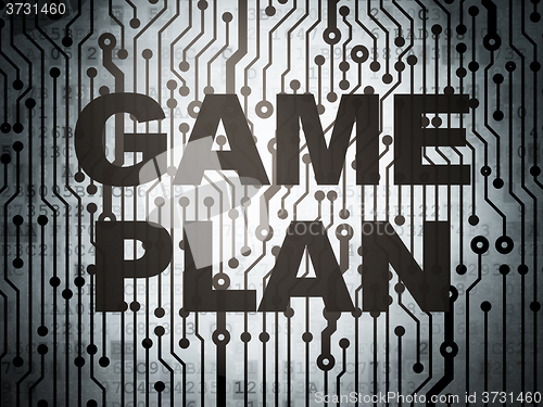 Image of Business concept: circuit board with Game Plan