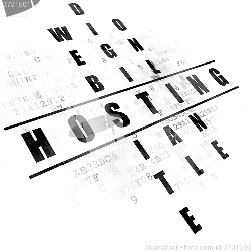 Image of Web design concept: Hosting in Crossword Puzzle