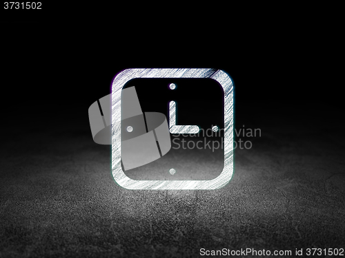 Image of Time concept: Watch in grunge dark room