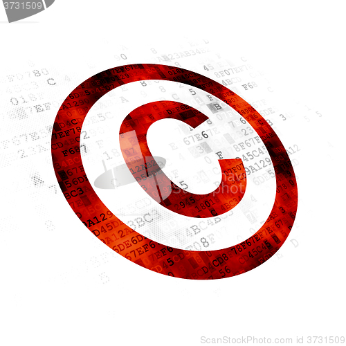 Image of Law concept: Copyright on Digital background