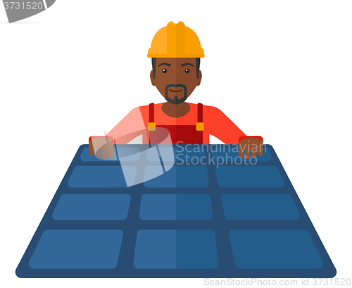 Image of Constructor with solar panel.